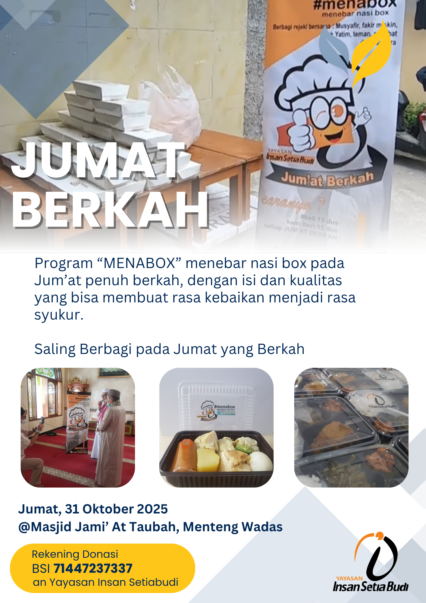 Foto Jumat Berkah Menebar Nasi Box "Menabox"